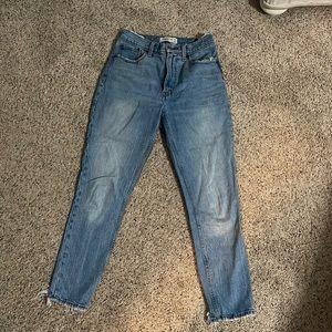Abercrombie straight high rise jean